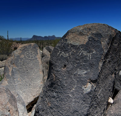 Petroglyphs in the Saguaro National Park