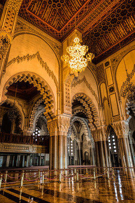 Interior of Hassan II Mosque