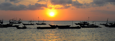 Sunset on  Jimbaran's Fishing Fleet