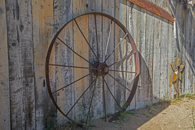 Rusted Wagon Wheel Rim