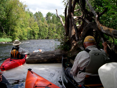 Waiting for the action on Namekagon 2013.jpg