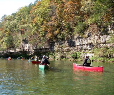 Carl and Bob shepherd them down the N Fork Oct 2013.jpg
