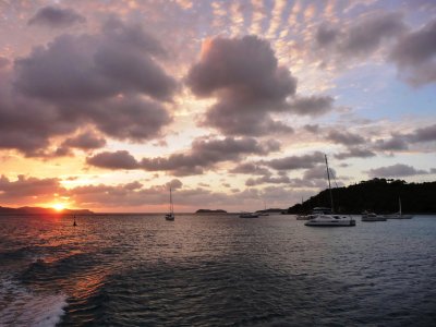 Sunset from ferry