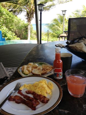 breakfast at the villa