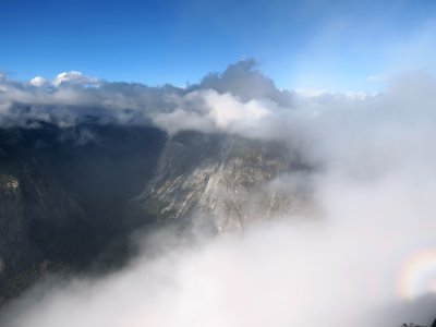 Glacier Point  and rainbow