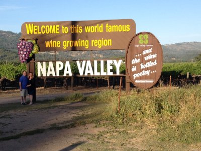 Us at the Napa sign