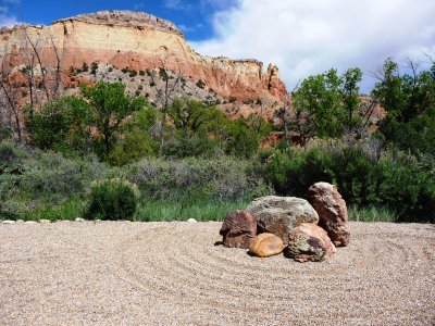 Zen garden at Ghost Ranch