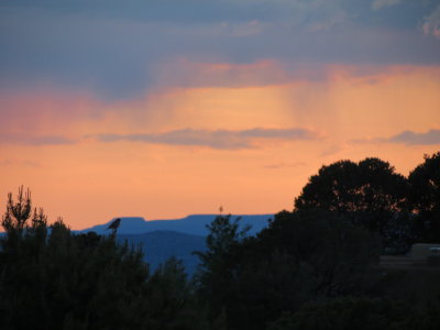 sunset from Museum Hill in Santa Fe