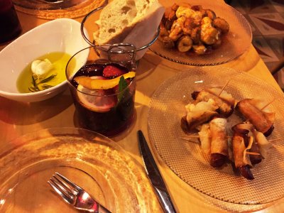 Tapas and sangria for dinner