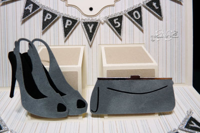 Janices 50th Birthday Card 2014 - Close-up of Shoes  Purse.jpg