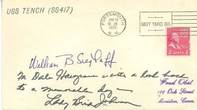 Postcard cover dated 18 January 1951 