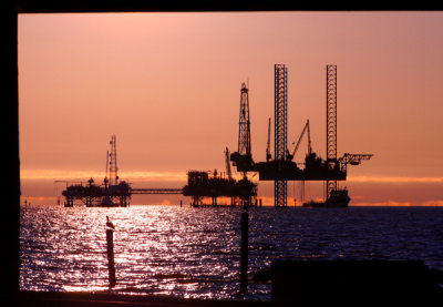 Oil Rigs Off Dauphin Island, AL