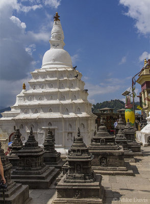 Stupas at Swayambhunath Temple