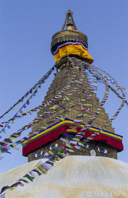 Prayer flags at Bodhnath stupa