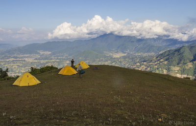 Kathmandu Valley overlook and campsite