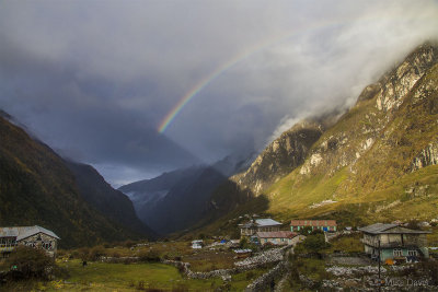 Rainbow over Langtang Village