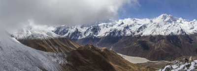 Panorama of Langtang Valley from Kyanjin Ri