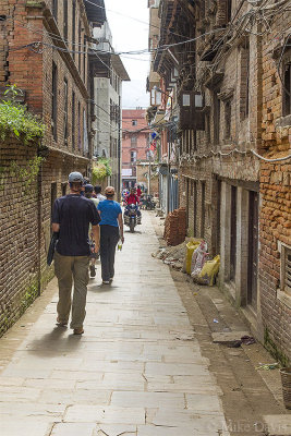 Typical narrow street in Bhaktapur