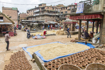 Pottery and Rice, Durbar Square, Bhaktapur