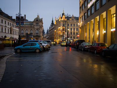 Prague in the rain