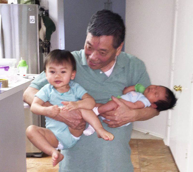 Grandpa and 2 grandchildren