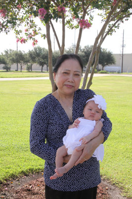 In Grandma's arms