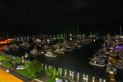 Marina view from our hotel balcony