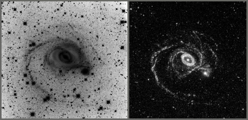 High Contrast - Comparison with Galaxy Evolution Explorer Satellite 