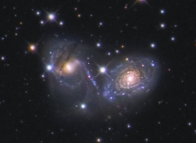 NGC 6769, 6770 & 6771 Interacting galaxies in Pavo - The Devils Mask