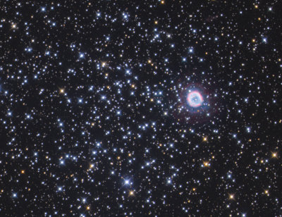 M46 and NGC 2438 (Crop)
