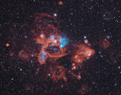 N44 Complex in the LMC - The Crazy Frog Nebula