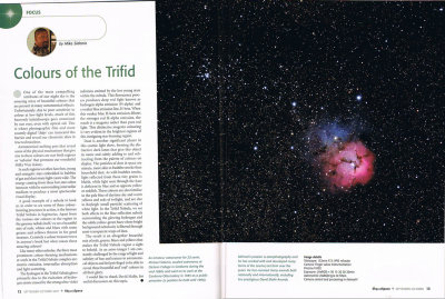 Sky & Space magazine article Sept/Oct edition 2007 - Colours of the Trifid