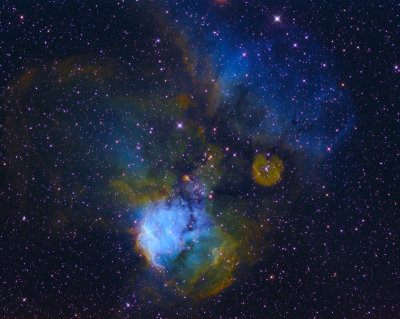 NGC 2467 SIIHaOIII Full Frame