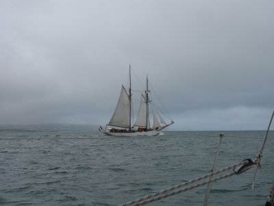 French square rigger off Cherbourg