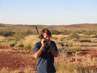 Satellite phone comes handy in the middle of the outback where there is NO mobile coverage