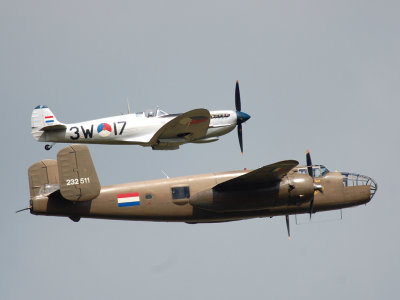 B25 and Spitfire