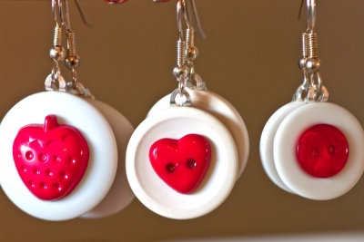 3 red white vintage button earrings.jpg