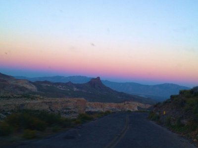 Sitgreaves  Pass at dusk. 
