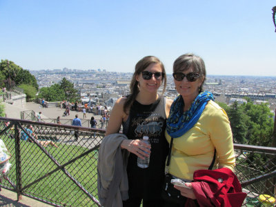 Katie and Linda at the Sacre-Coeur.