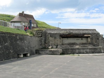 Omaha Beach: This gun emplacement defended the Vierville exit road. 