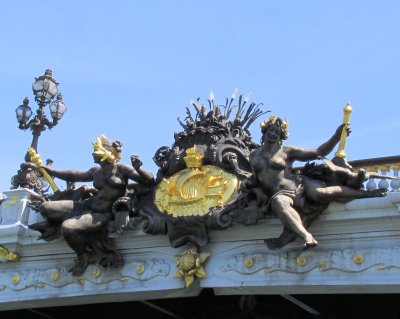 Nymphs of the Seine relief on the Pont Alexandre III.