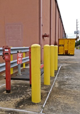 5. Yellow Bollards