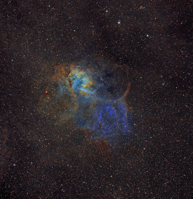 Sh2-132 Lion Nebula in HST palette