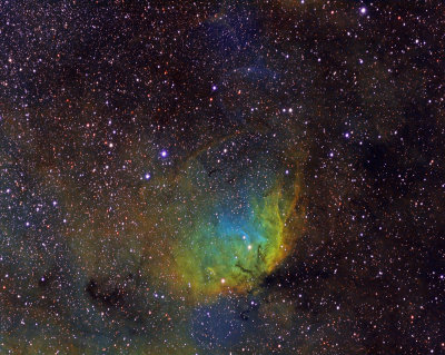 Sh2-101 Tulip Nebula in HST palette