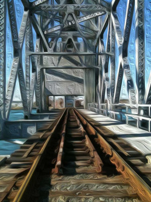 painted RR bridge