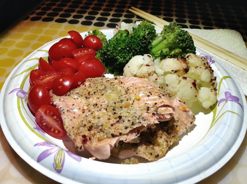 Salmon, Broccoli & Cauliflower, Tomatoes