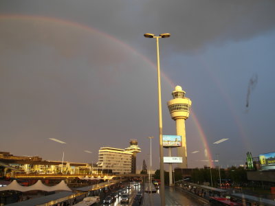 Dual Rainbows During A Cold and Rainy Night At the Amsterdam Airport (SAM_5918.JPG)