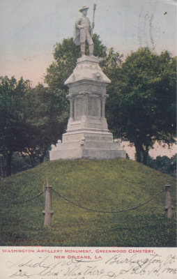 Washington Artillery Monument Greenwood Cemetery