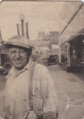 One of my favorite photos of John Olof Oberg. Found in Great Grandma Oberg's billfold. The original photo is about 2 inches tall. You can see the Iowa state capitol building in the background.