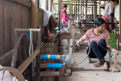 Silk factory southeast of Siem Reap